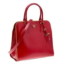 Prada Promenade Patent Leather Open Satchel