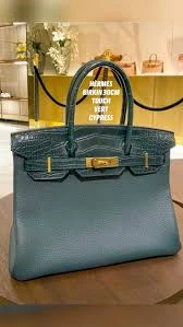 Hermes Birkin Touch 25 in Vert Cypress BO/DB