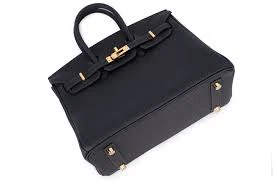 Hermes Birkin 25 Togo Black Handbag BO/DB/SC