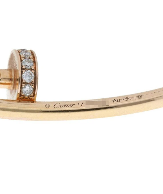 Cartier size 17 Juste Un Clou Bracelet SM Dia K18PG Pave Diamond Small Bracelet