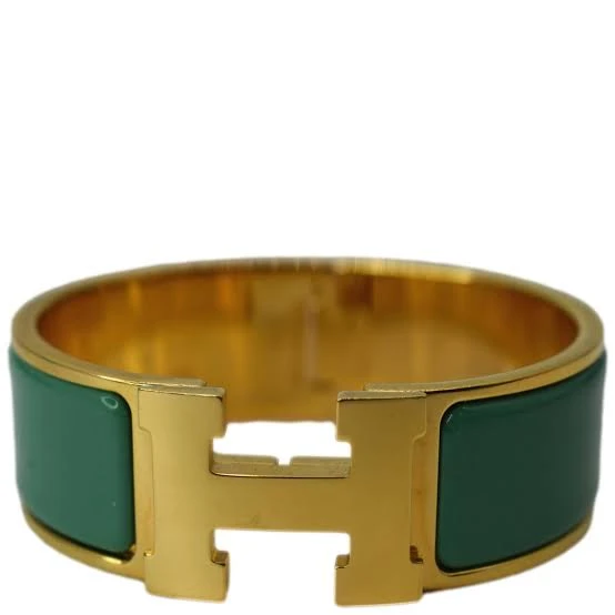 Hermes Clic Clac H Green bracelet BO/PO