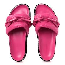 Louris Vuttion Calfskin Flat Comfort Mule Rose PoP 38.5