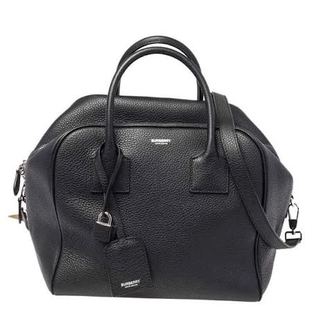 Burbery Cube Black Leather Medium Sathel Bag