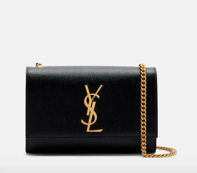 Saint Laurent Kate Small Black Grained Leather Shoulder Bag EN