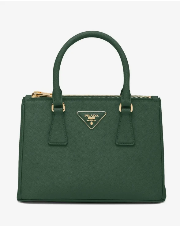 Prada Saffiano leather Green Small Handbag DB