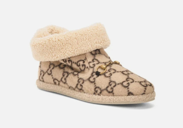 Gucci Fluffy Brown Boot BO Size 39.5