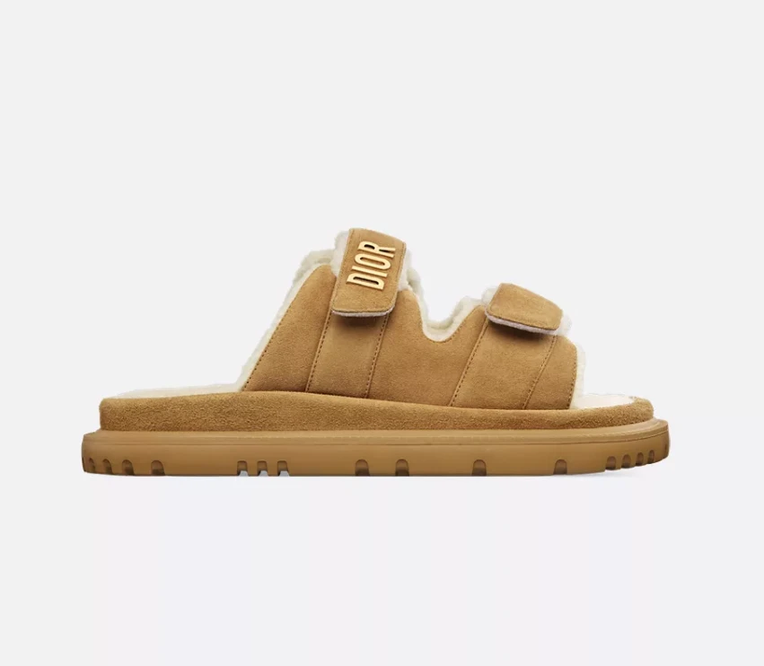 Dior Dioract Sude Fluffy Sandal BO Size 39