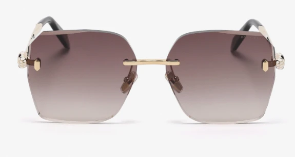 Bvlgari Serpenti Viper Rimless Geometric Sunglasses PO/BO