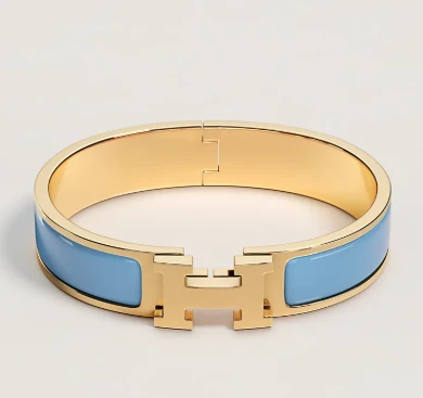 Hermes Clic H Bracelet,LIght blue