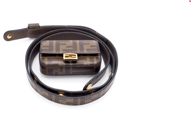 Fendi FF Zucca Canvas Nano Baguette Belt Bag