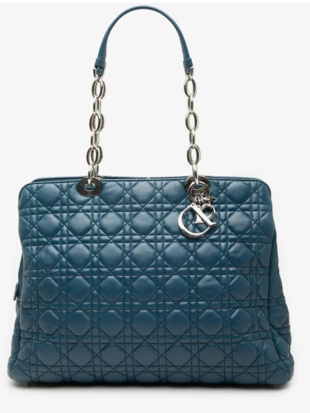 Christian Dior Soft Lady Dior Gold HW Tote DB/EN