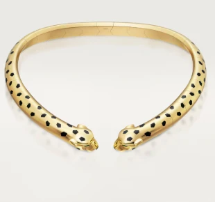 Cartier Panthère De Cartier Torque Necklace Oynx Eye 18K,YG,Size , 132.5g