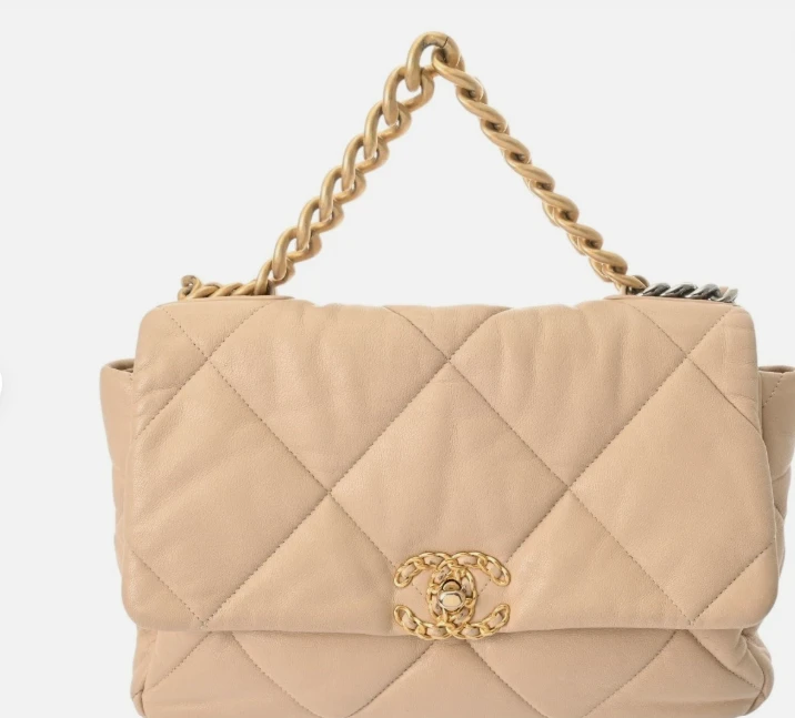 Chanel 19 Flap Large Bag Beige BO/DB/EN/SR