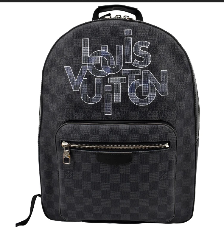 Louis Vuitton Damier Graphite Interlinked Logo Josh Backpack