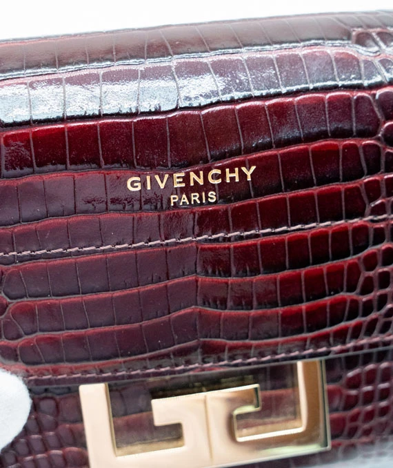 Givenchy Eden Handbag Crocodile Embossed Leather Nano Bag