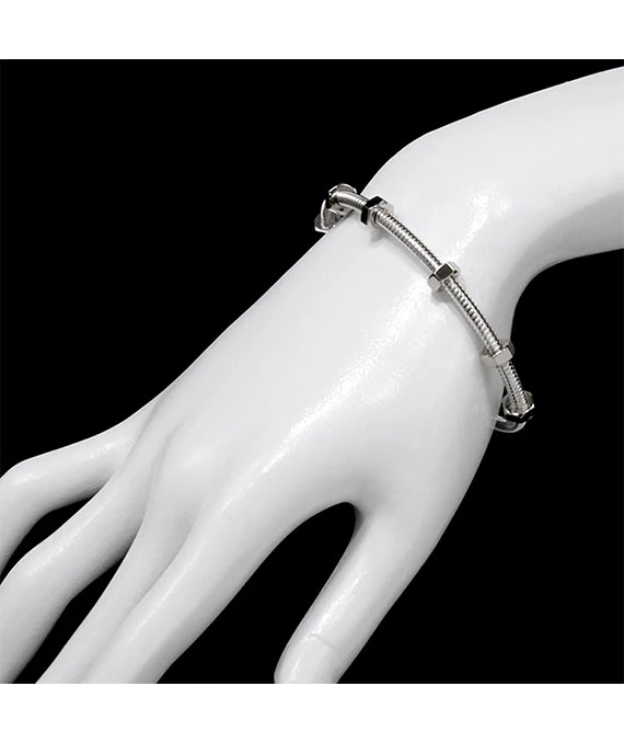 Cartier Ecrou De Cartier Size 18 K18 WG White Gold 750 Bracelet