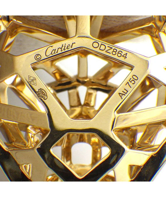 Cartier Panthere de Cartier Panther Face Motif with Tsavorite Green Garnet 18k Yellow Gold Necklace