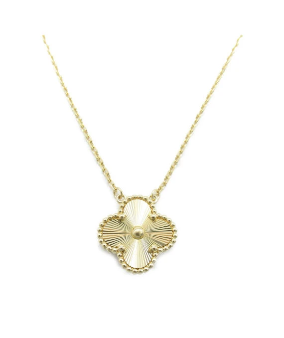 Van Cleef & Arpels Vintage Alhambra Necklace In 18k Yellow Gold