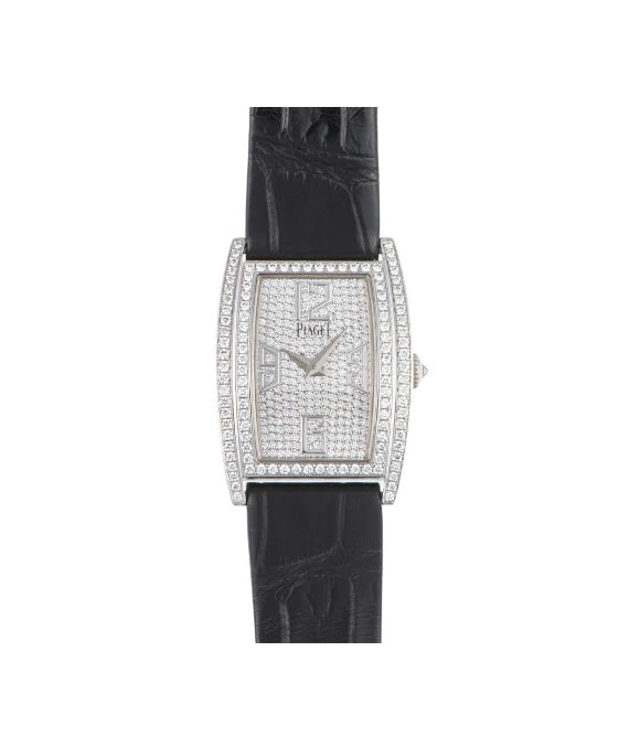 Piaget Limelight Tonneau Diamond Watch In 18k White Gold