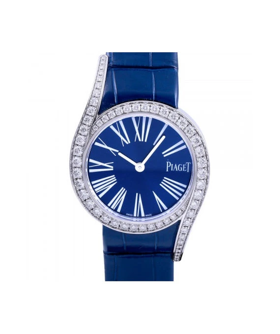 Piaget Limelight Gala G0A42163 Blue Dial Diamond Watch In 18k White Gold