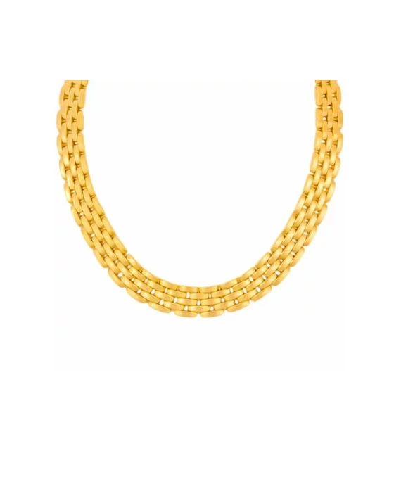 Cartier Mailon Panthere 5 Row Necklace In 18k Yellow Gold