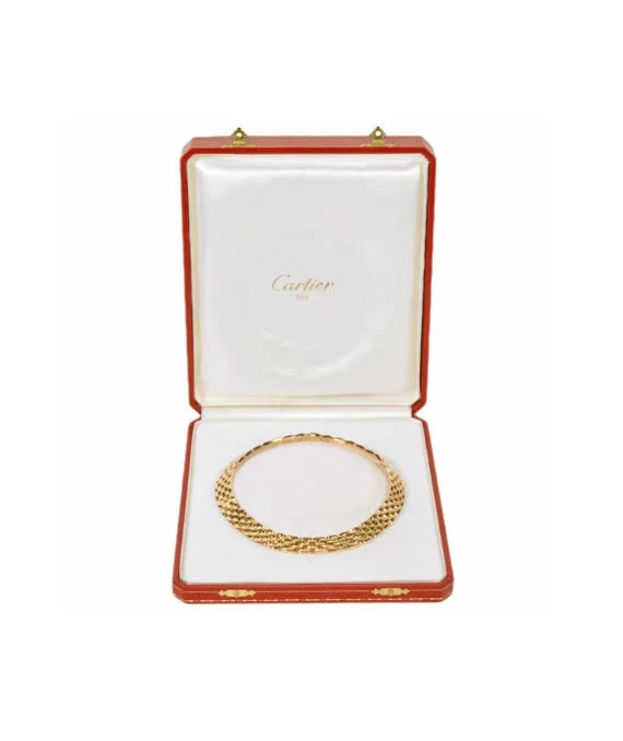 Cartier Mailon Panthere 5 Row Necklace In 18k Yellow Gold