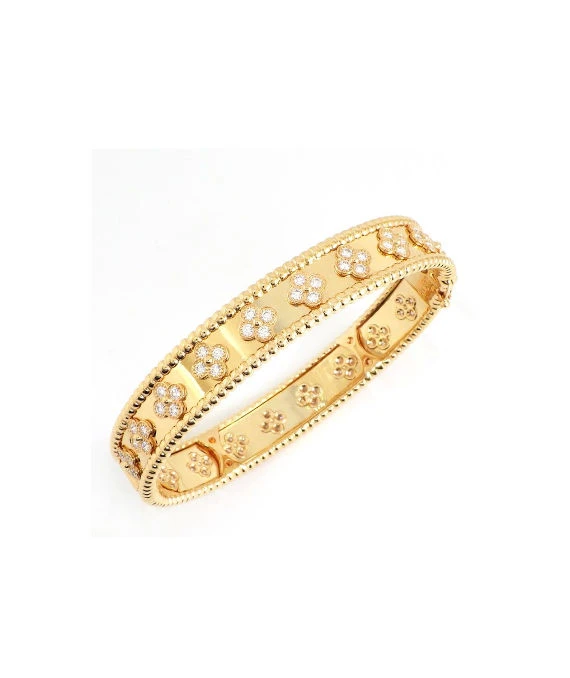 Van Cleef & Arpels Perlée Clover Small Bracelet In 18k Pink Gold Size 16.5