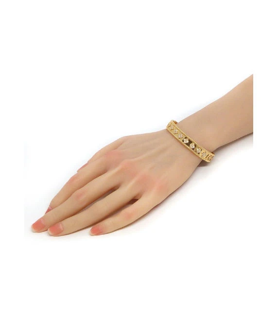 Van Cleef & Arpels Perlée Clover Small Bracelet In 18k Pink Gold Size 16.5