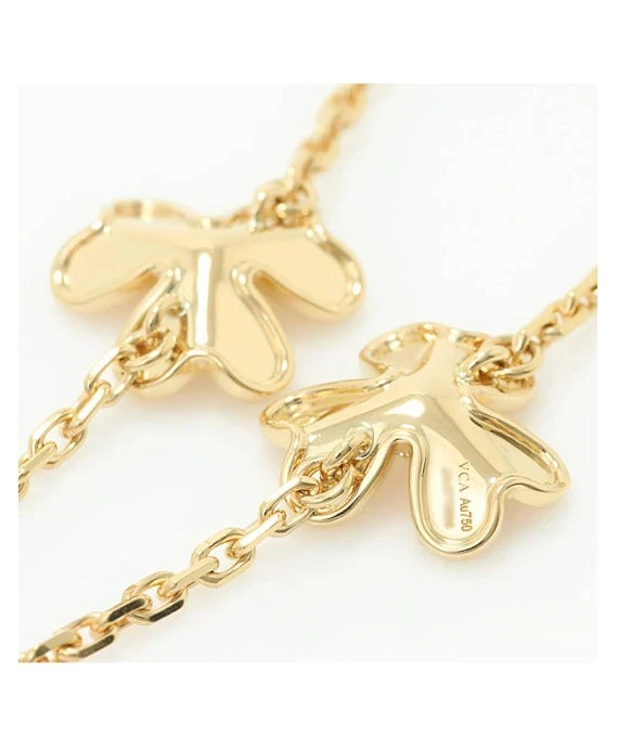 Van Cleef & Arpels Frivol 5 Flowers 18k Yellow Gold And Diamond Bracelet