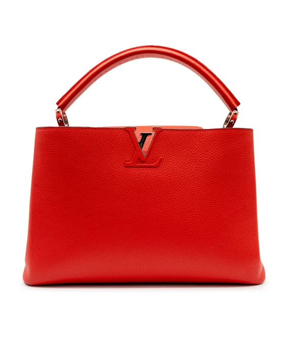 Louis Vuitton Scarlet Taurillon Leather Capucines MM