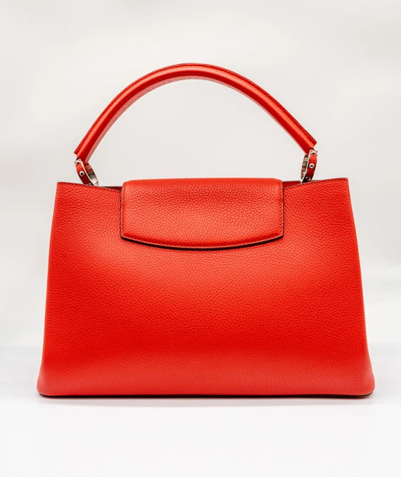 Louis Vuitton Scarlet Taurillon Leather Capucines MM