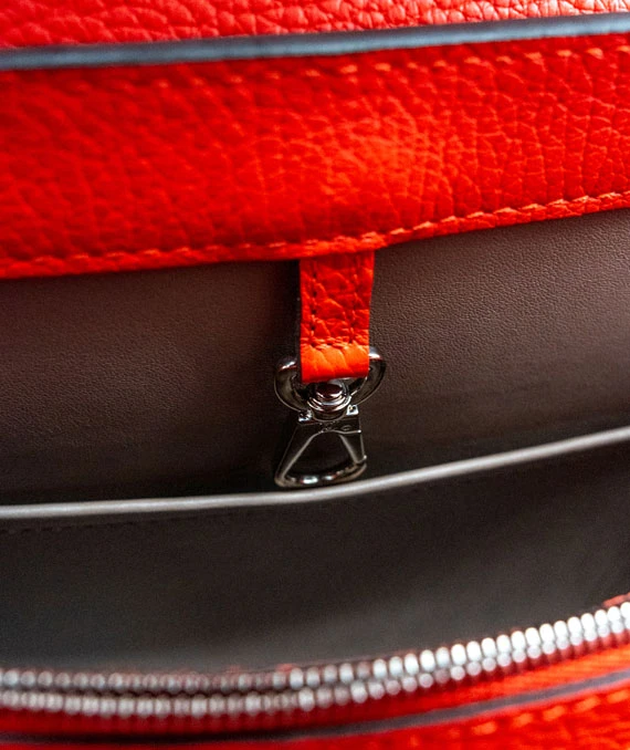 Louis Vuitton Scarlet Taurillon Leather Capucines MM