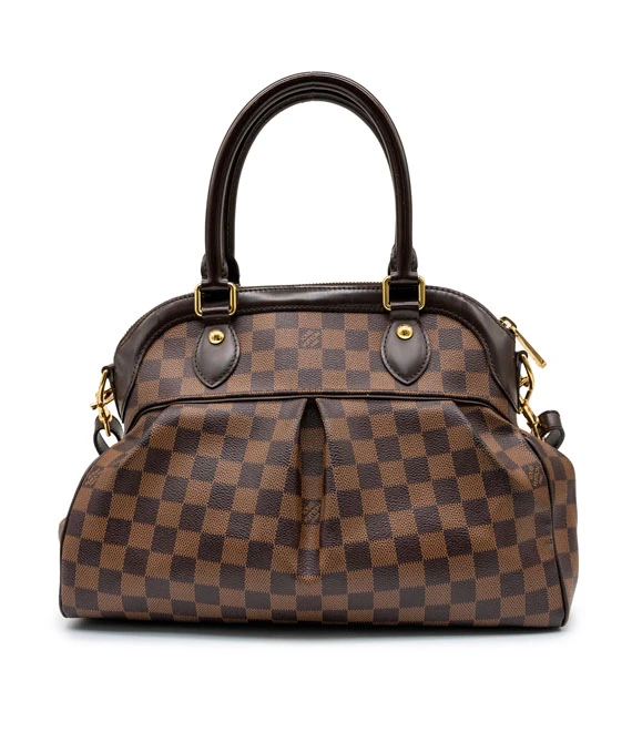 Louis Vuitton Trevi Ebene Canvas Handbag Damier PM