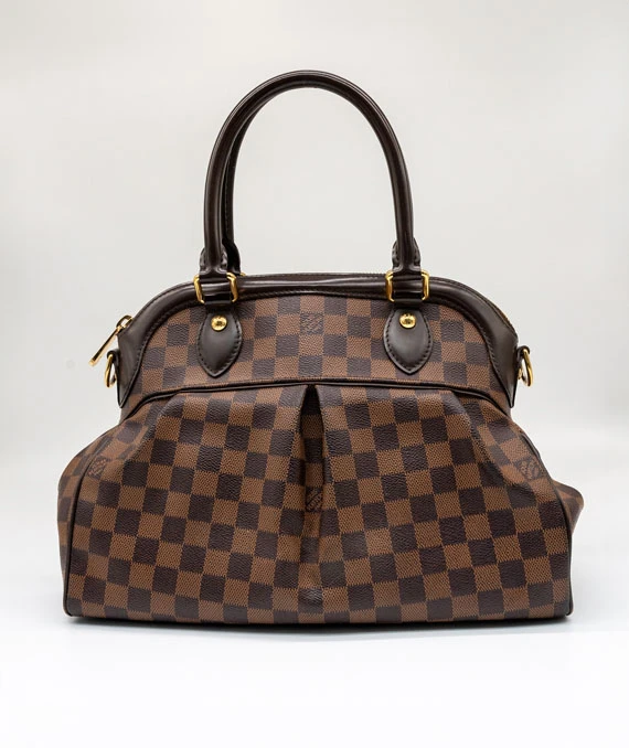 Louis Vuitton Trevi Ebene Canvas Handbag Damier PM