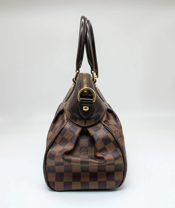 Louis Vuitton Trevi Ebene Canvas Handbag Damier PM