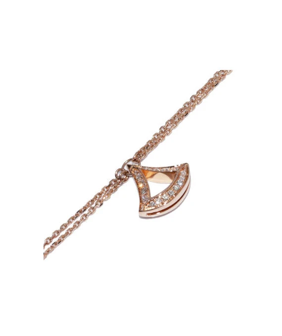 Bvlgari Size 19 Diva Dream Diamond Bracelet In 18k Rose Gold