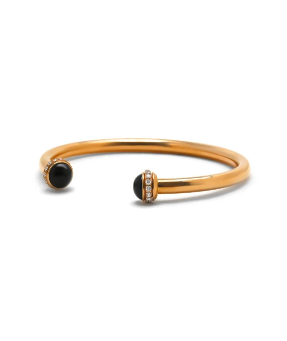 Piaget Possession Size 16 Onyx And Diamond Bracelet In 18k Rose Gold
