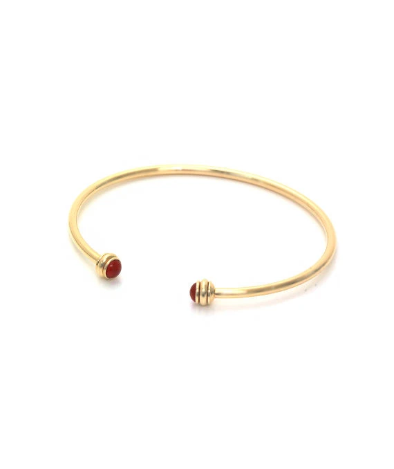 Piaget Possession Size 17 Carnelian Bangle Bracelet In 18k Rose Gold