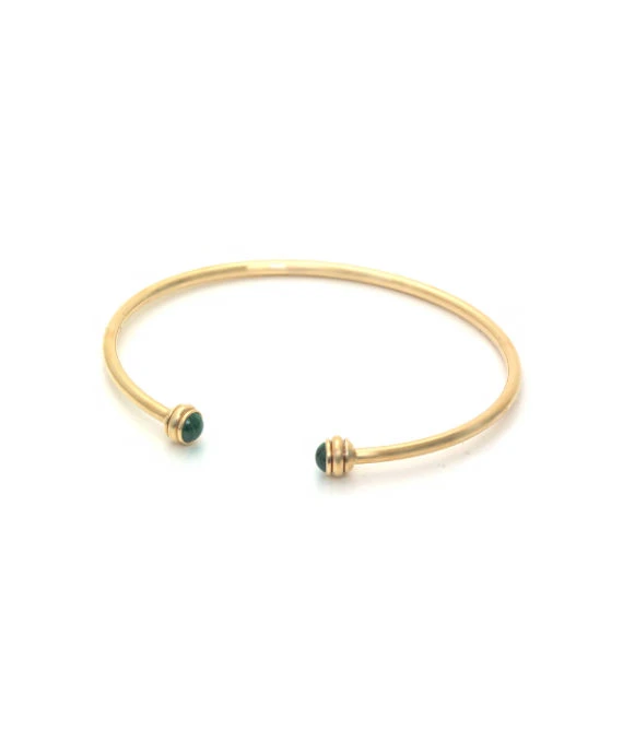 Piaget Possession Size 17 Malachite Bangle Bracelet In 18k Rose Gold