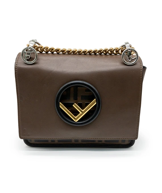 Fendi Kan I small crossbody bag in brown