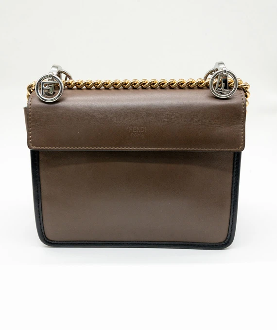 Fendi Kan I small crossbody bag in brown