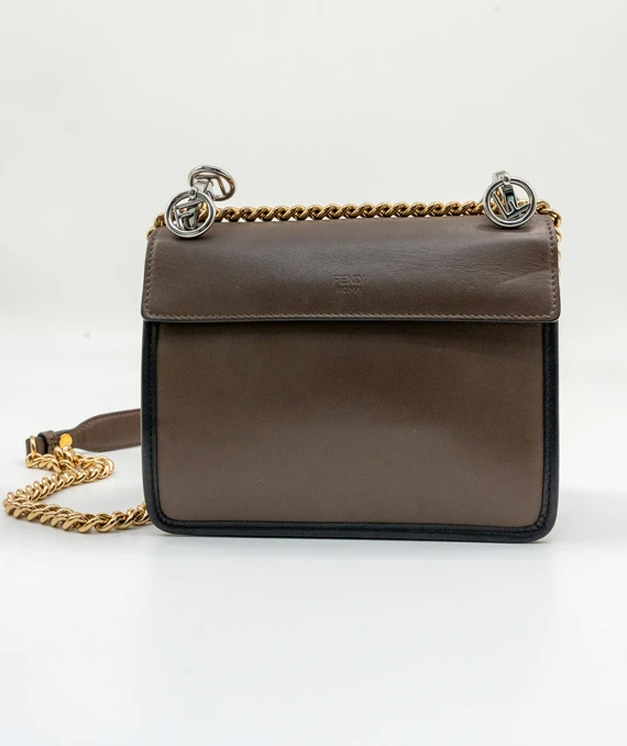 Fendi Kan I small crossbody bag in brown