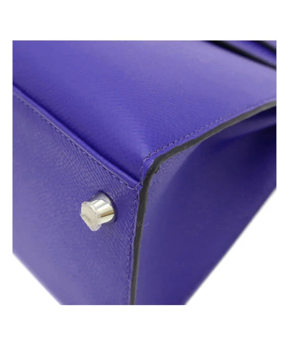 Hermes 2023 (Stamp B) Size 28 Epsom leather Kelly in Blue Electric Color with Palladium Hardware