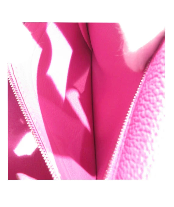 Hermes 2018 (Stamp C) Size 28 Rose Pourpre Pink Togo Leather Kelly Handbag with Palladium Hardware