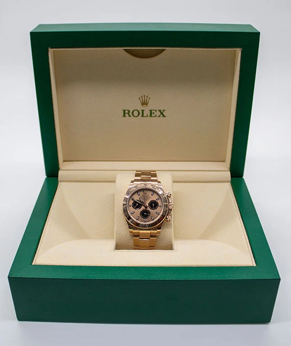 Rolex 18k rose gold Daytona ref 116505 automatic 40mm year 2020 wristwatch