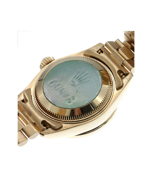 Rolex 69078G Datejust 26mm Champagne Dial in 18k Yellow Gold with Emerald and Diamonds Women's Watch