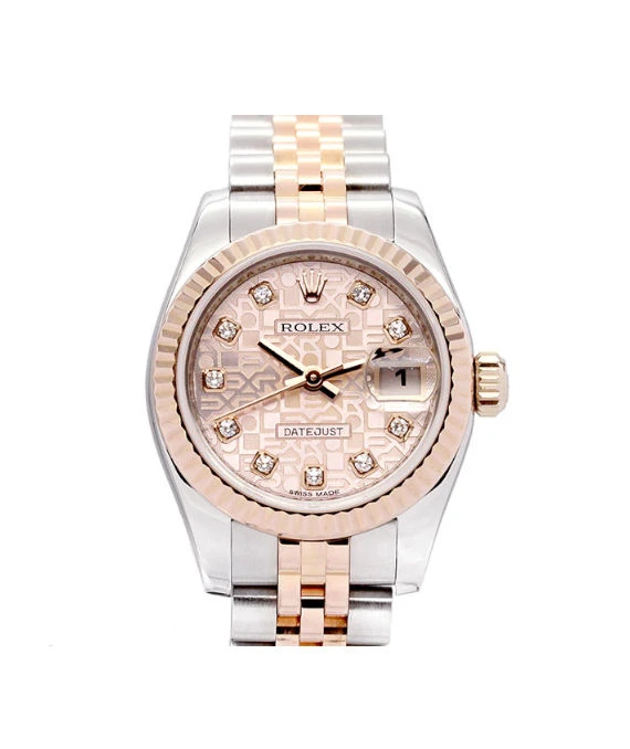 Rolex Datejust 26mm 179171G Women's Watch with Diamonds with Rose Gold bezel and Stainless Steel/Rose Gold Bracelet