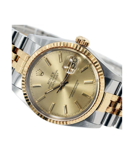 Rolex Datejust 16013 36mm Gold Dial Stainless Steel/Yellow Gold Automatic Men's Watch