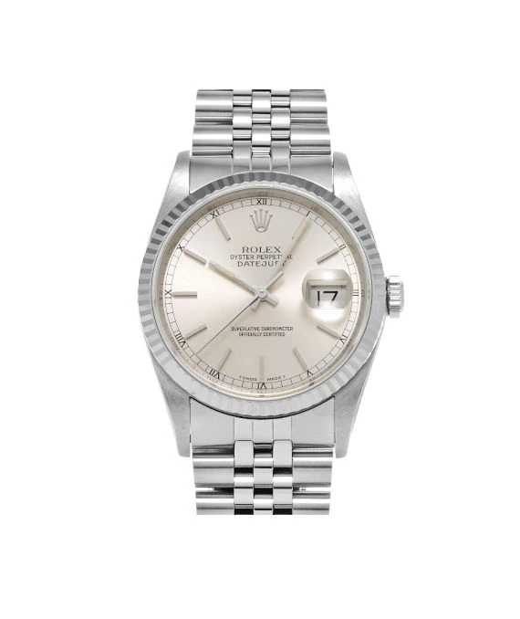 Rolex 1990 Datejust 16234 L Automatic Stainless Steel White Gold Jubilee Bracelet Men's Watch