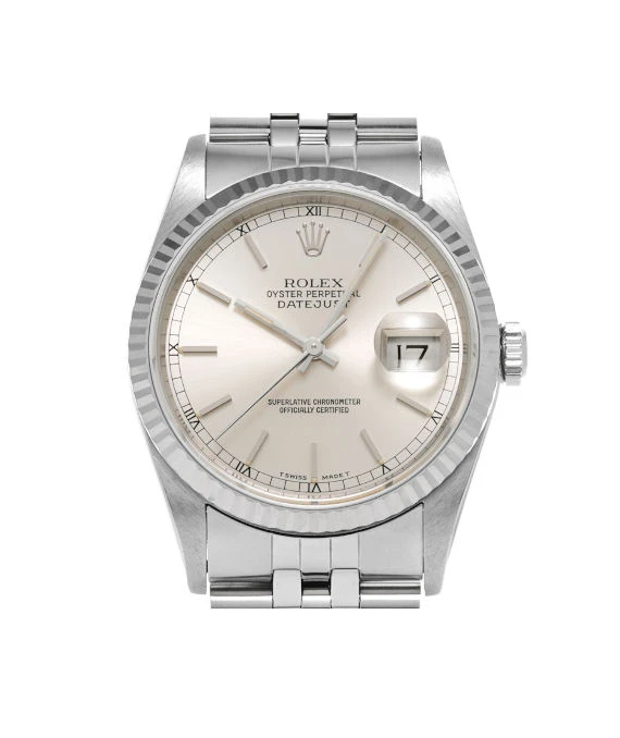 Rolex 1990 Datejust 16234 L Automatic Stainless Steel White Gold Jubilee Bracelet Men's Watch